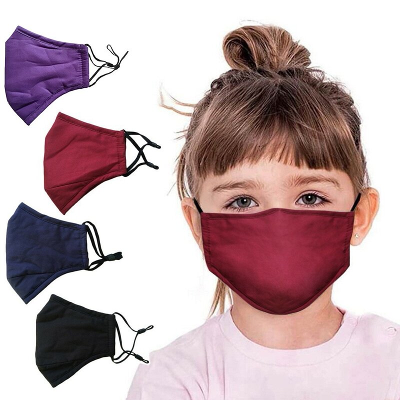 어린이 재사용 가능한 방진 마스크 코튼 더스트 마스크 PM2.5 방풍 안개 연무 세척 가능 증명 얼굴 보호 커버