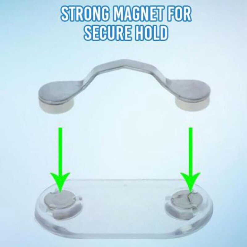 Supporto magnetico per occhiali da appendere spille a spillo moda Multi-funzione portatile Clip per vestiti fibbia magnete occhiali Clip per linea auricolare