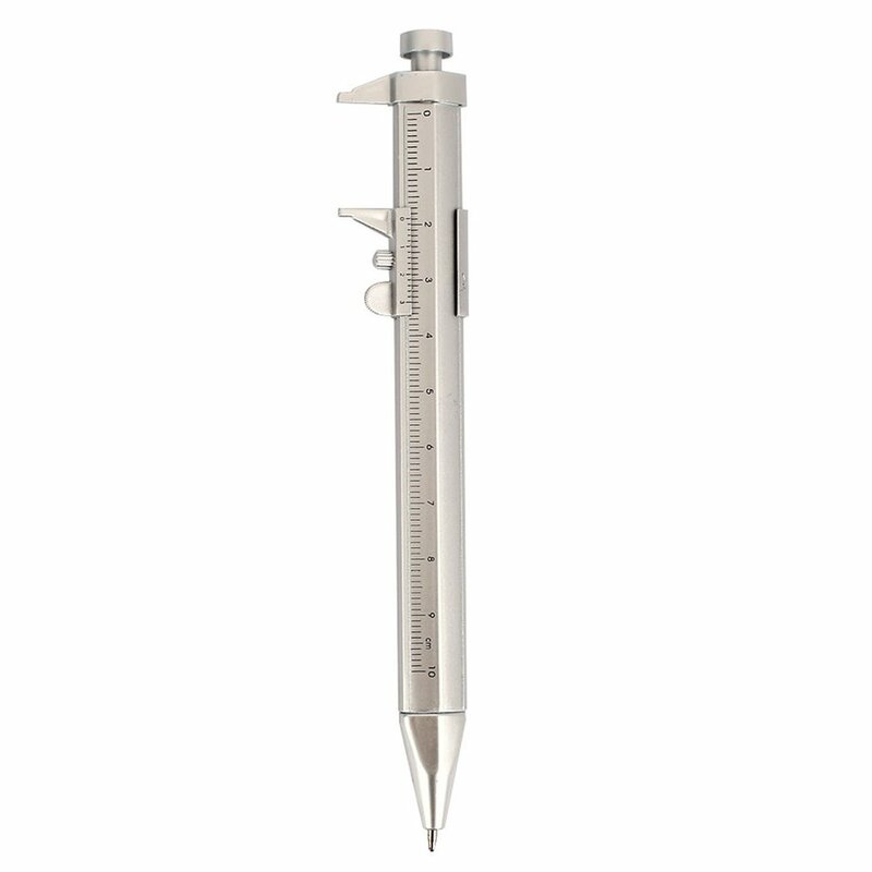 Bolígrafo de tinta de Gel multifunción Vernier calibrador bolígrafo papelería práctico portátil ABS