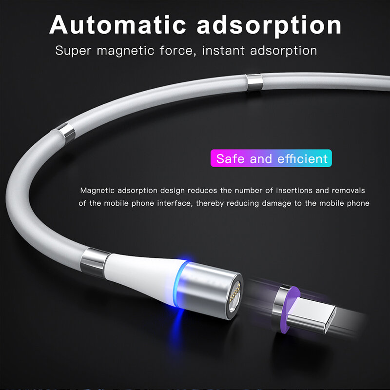 3A Magnetic Quick Charge Micro Usb Type C Charger Cable Fast Charging Phone Data Cord For iPhone 12 Pro Max Xiaomi Samsung S21