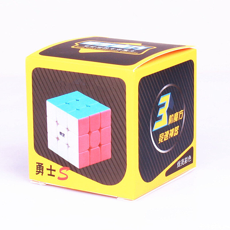 Qytoys guerreiro s magic cube brinquedos coloridos stickerless velocidade 3x3x3 aprendizagem & educacional cubos de quebra-cabeça brinquedos