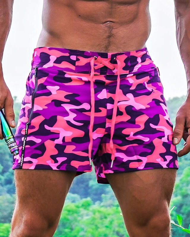 Novos calções de banho dos homens secagem rápida verão praia board moda calções de vôlei com forro de malha calções de natação