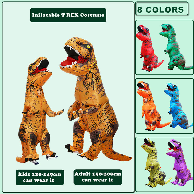 Надувной вечерние динозавра, праздничный Косплей-костюм, маскарадный Аниме костюм на Хэллоуин для взрослых и детей, мультяшный динозавр