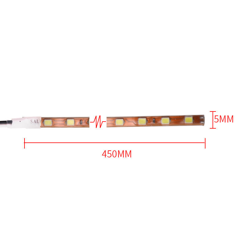 2 pces 1210-45cm-45smd manga lâmpada de tira de luz suave corpo da lâmpada decorativa lâmpada atmosférica