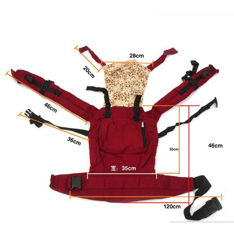 Marsupio regolabile ergonomico traspirante per bambini con cappuccio tracolla regolabile ventilazione morbida e confortevole