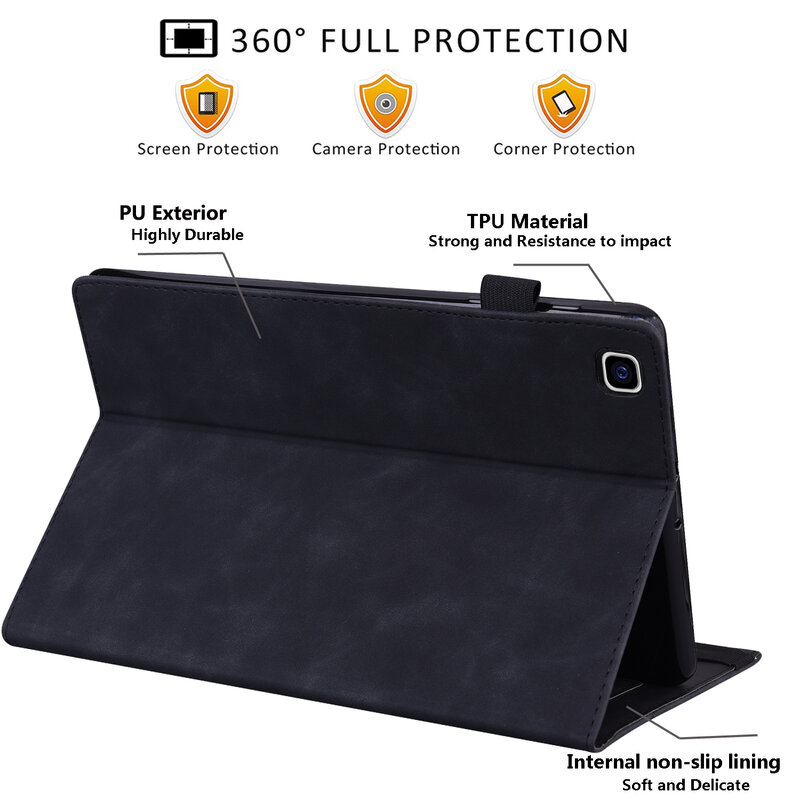 Funda de protección de tableta de cuero PU, funda delgada para iPad Mini 1 2 3 4 5 6 con función de sueño para iPad Mini 1 2 3 4 5 6 Universal