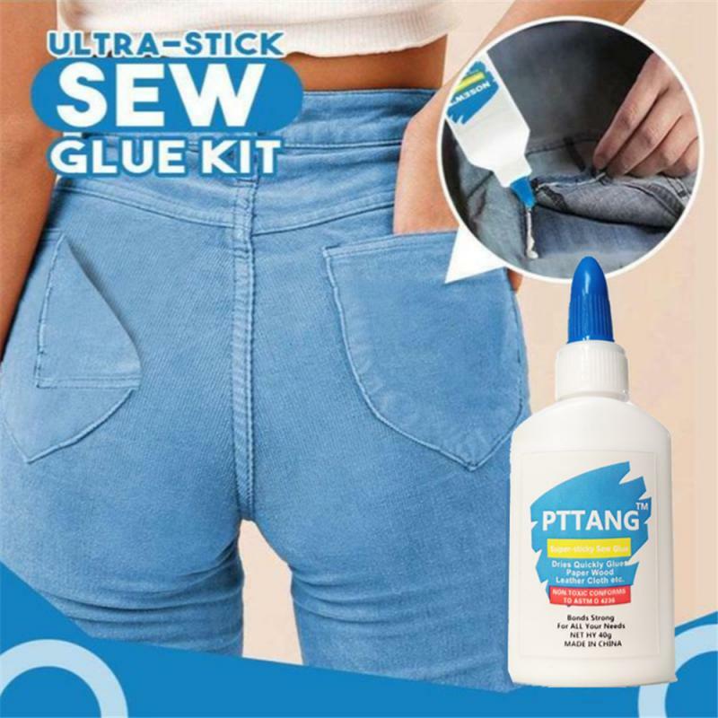 PVC Clothing Repair Glue Secure Stitch Liquid Sewing Solution Kit No Sew Glue Fast Tack No Sew Glue Liquld Clothing Sew Glue