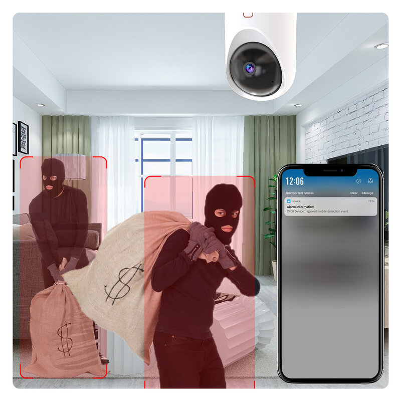 Lenovo – caméra de Surveillance intérieure IP WiFi 1080P, dispositif de sécurité domestique sans fil, double bande, babyphone vidéo