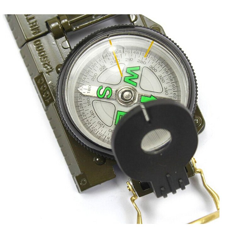 Wielofunkcyjny wojskowy Luminous kompas Lensatic przenośny składany amerykański styl armia maszerujący metalowy stalowy kompas