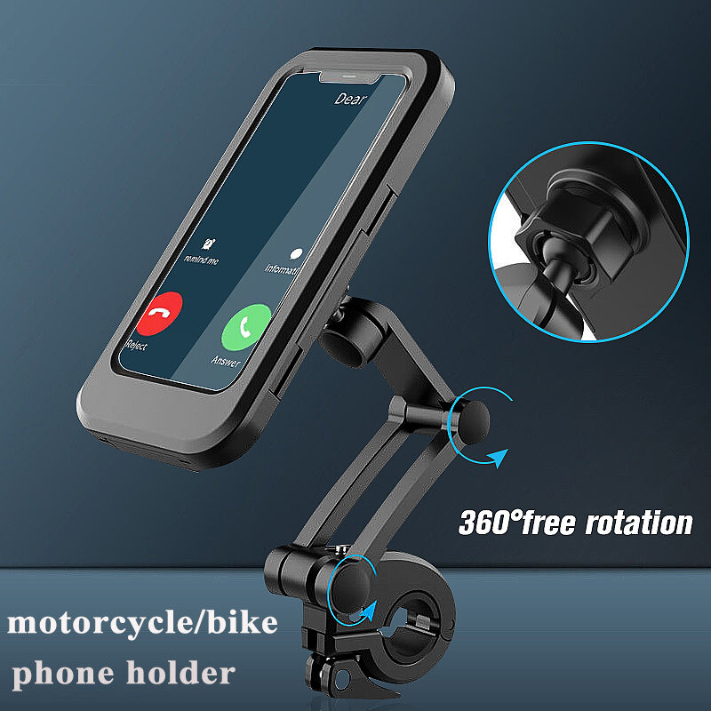 Eliteson-Soporte de teléfono para motocicleta, funda de teléfono de rotación libre de 360 ℃ para bicicleta, resistente al agua, ciclismo, bolsas de teléfono móvil para Iphone