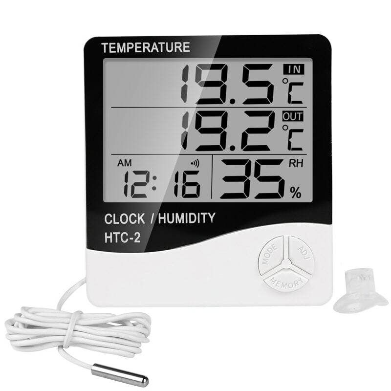 Thermomètre numérique et hygromètre d'extérieur, électronique, humidité, sonde de température