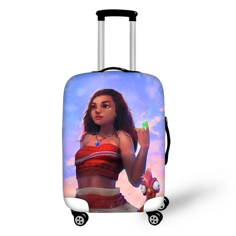 Дорожный Чехол для багажа HaoYun, защитный чехол для чемодана с рисунком принцессы Моана ваяна, эластичный пыленепроницаемый и водонепроницае...