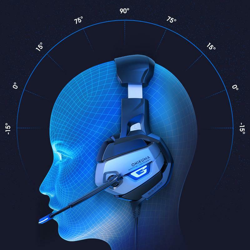 ONIKUMA-auriculares K5 para videojuegos, cascos con cable para ordenador, e-sports montados en la cabeza