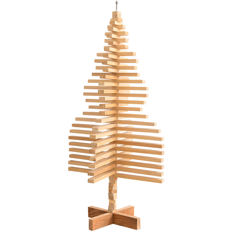 A Ying-decoración para el hogar, accesorio nórdico de madera en forma de árbol, almacenamiento hecho A mano creativo, adornos grandes para el suelo