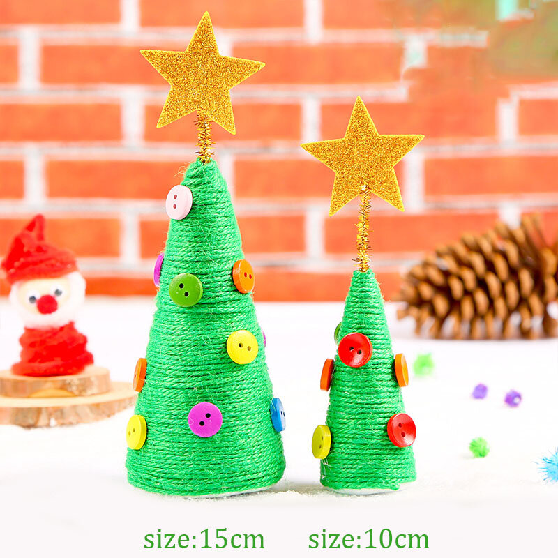 Kreative Weihnachten Baum DIY Materialien Kinder Weihnachten Geschenke Favor Frohe Weihnachten Dekor Für Home 2021 Frohes Neues Jahr Oranments Noel