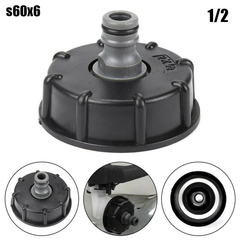 1 * 7.5*7.5*5cm IBC Adapter Connectorr Water Tank Valve To 1/2\" Garden Small Nipple Hose  Fit Most Standard UK And Euro