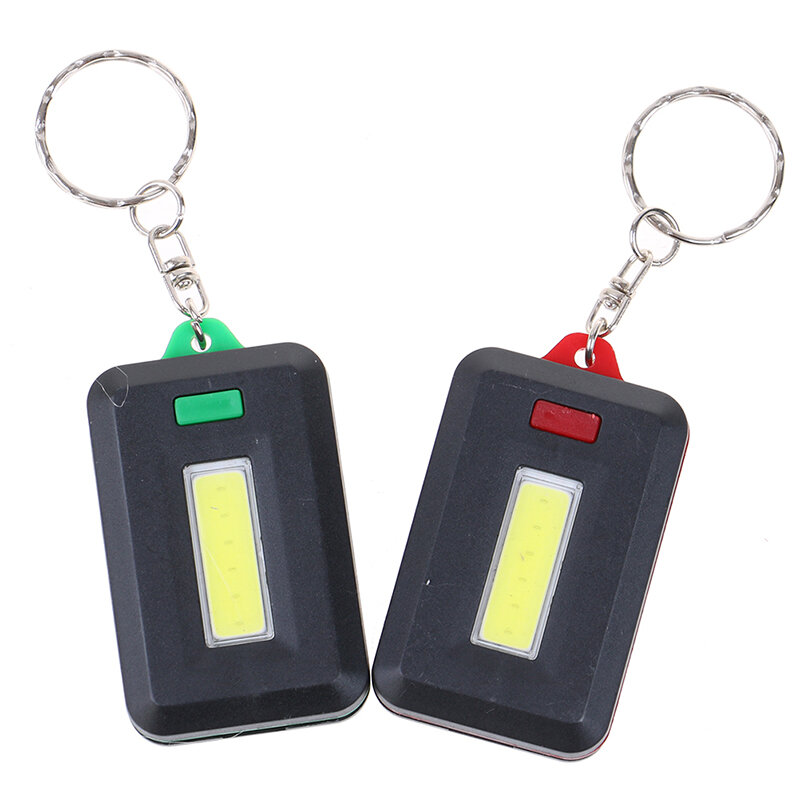 1Pcs Cob Taschenlampe Keychain Mini Led Taschenlampe Tragbare Outdoor Notfall Licht Camping Wandern Nacht Angeln Flash Licht