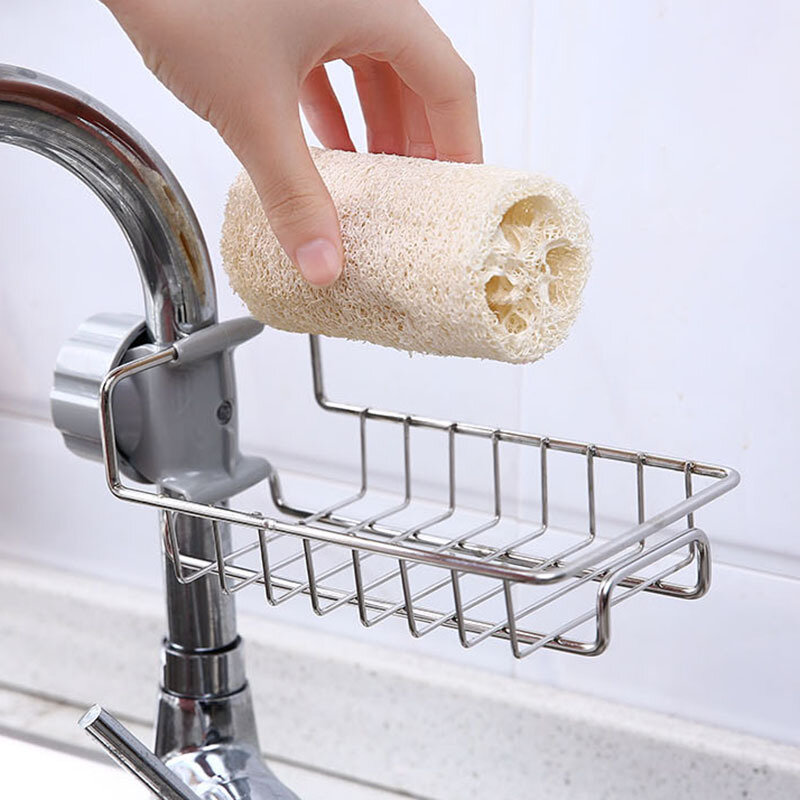 Accesorios de cocina rejilla para escurrir para fregadero esponja soporte de almacenamiento de cocina fregadero jabón Rack escurridor estante de baño cesta organizador