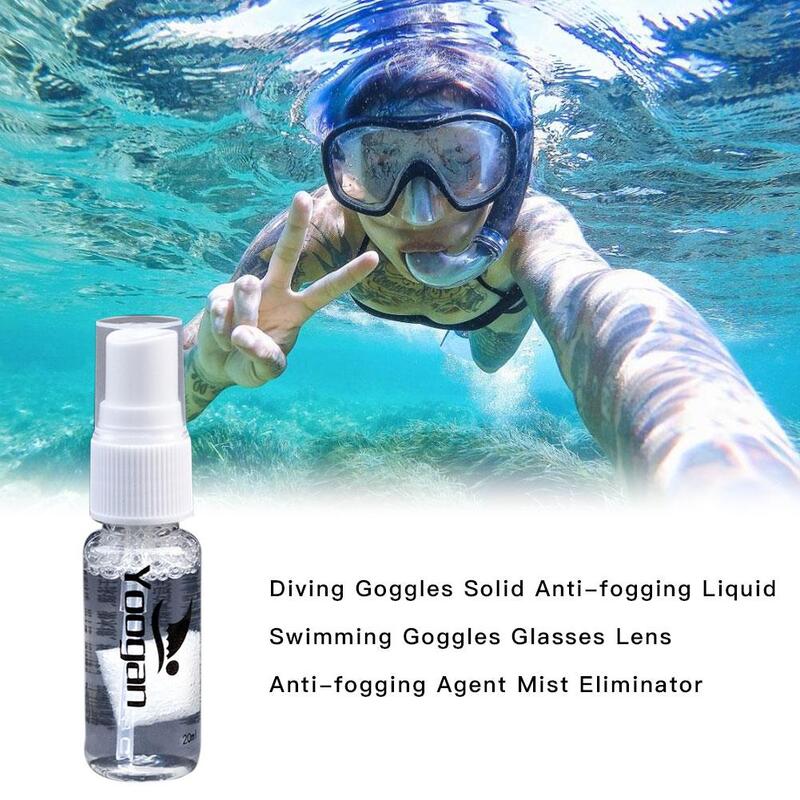 Spray anti-buée pour lunettes de natation, lunettes de dél'offre buage, lunettes de plongée sous-marine, nettoyant pour lunettes, masque de plongée, 20ml