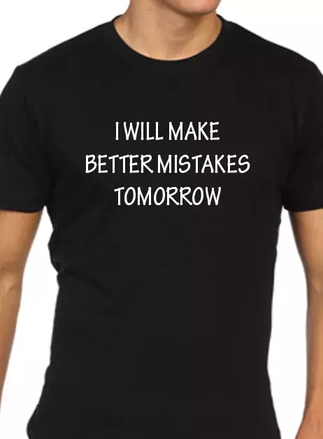 Camiseta divertida hombre eu vou cometer erros mejor amanhã
