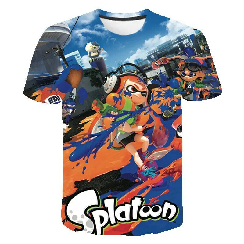 Splatoon – t-shirt manches courtes pour hommes, femmes et enfants, imprimé en 3D, mode décontractée, garçon et fille, Cool, intéressant