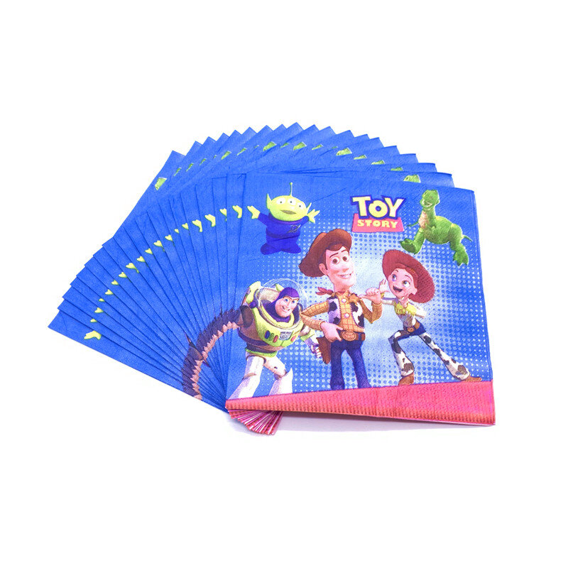 Cartoon Spielzeug Geschichte Thema Einweg Papier Tassen Platten Servietten Banner Tischdecke Baby Dusche Geburtstag Party Dekoration Lieferungen