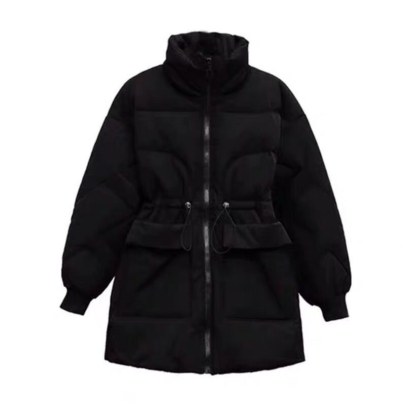 Зимняя женская пуховая куртка 2021, женская одежда, хлопковая куртка средней длины, плотное подходящее ко всему пальто, новинка для полных дев...
