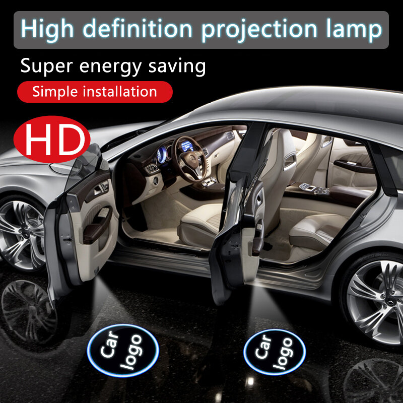 Projecteur LED HD Intelligent, pour Jeep Cherokee Grand Cherokee SR Renegade, boussole Ram, pour porte de voiture, sans câblage
