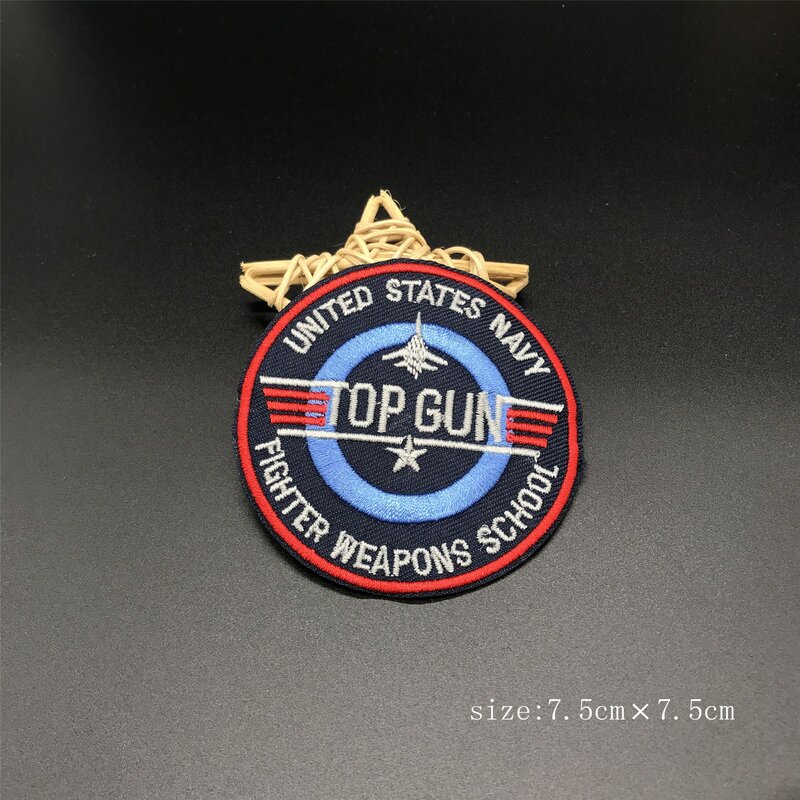 Top Gun Navy Luchtmacht Badge Patches Voor Kleding Diy Strepen Applique Creatieve Badges Parches Kleding Stickers Iron On Patchs
