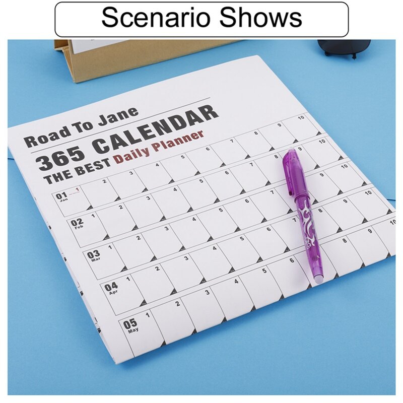 Calendario de pared de papel de gran tamaño, planificador creativo y Simple, calendario de escritorio para colgar en la pared, 2021 años