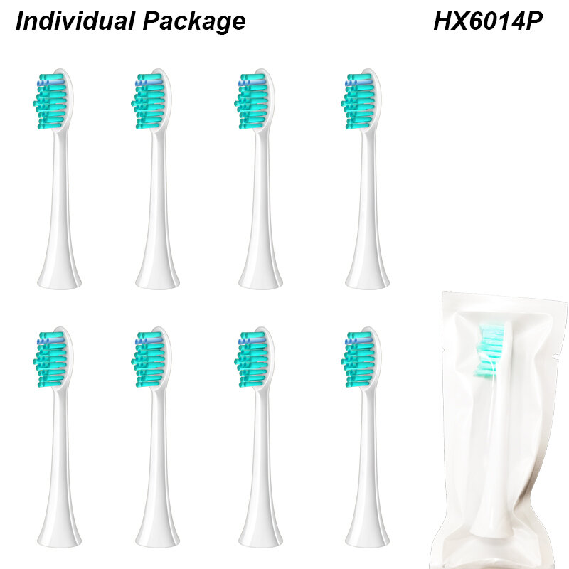 Cabeças de escova de dentes elétrica, 4 unidades, pacote individual, hx6014p, para substituição de cabeças de escova de dentes elétrica, adequadas para ph soni, cuidados
