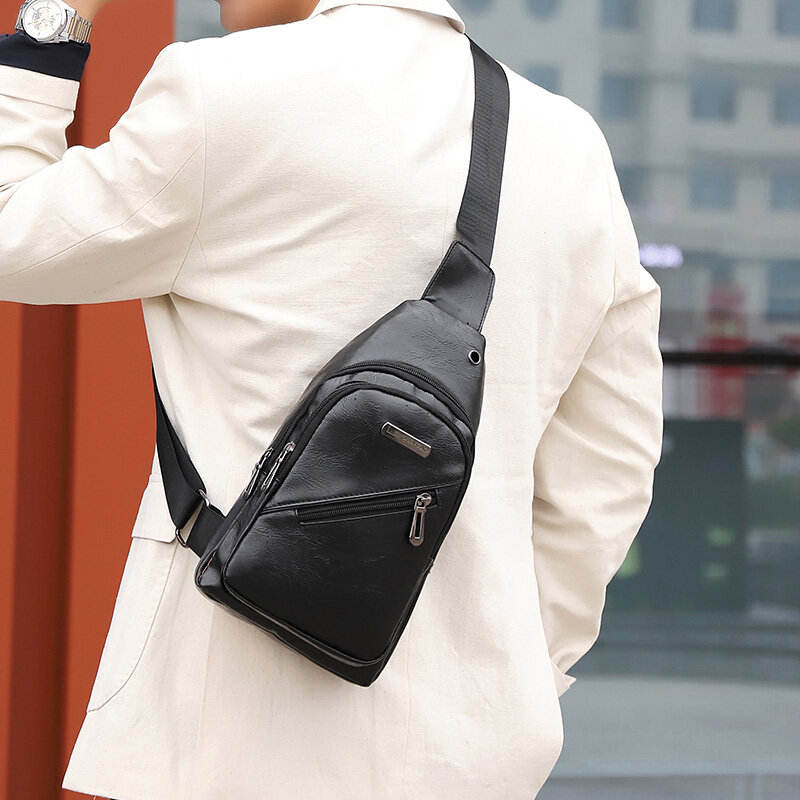 Удобная модная мужская нагрудная сумка AOTTLA, рюкзак из искусственной кожи для мужчин, брендовые дорожные сумки на плечо