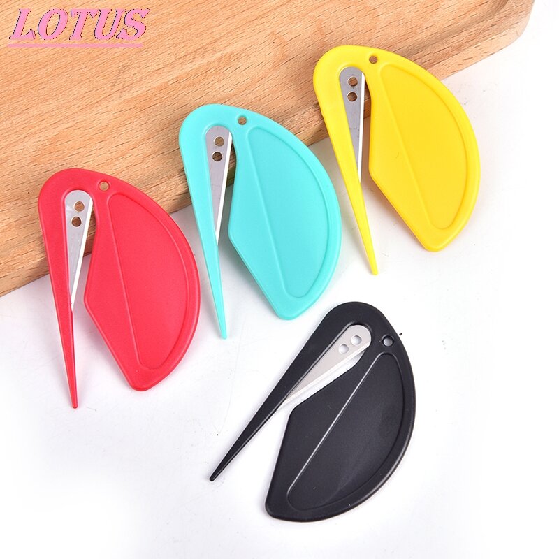 2PCS New Mini Plastic Letter Opener Sharp Mail Envelope Opener Safety Papers Cutter Hot Sell  Remove The Envelope Protection Hot