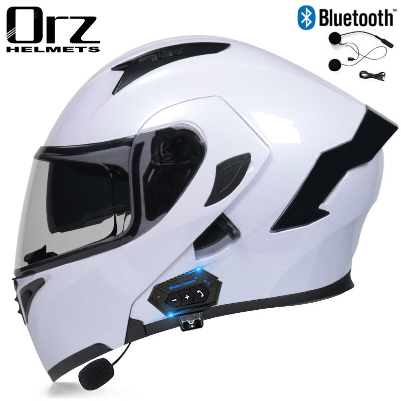 ล่าสุด DOT ได้รับการอนุมัติความปลอดภัย Modular Flip รถจักรยานยนต์ Voyage Racing Dual เลนส์หมวกกันน็อก Visor ภายใน Full Face
