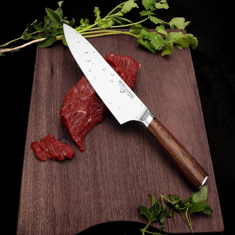 سكين مطبخ الشيف الياباني ، أداة طبخ احترافية ، فولاذ 1.4116 ، حاد ، Santoku