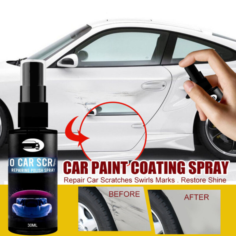 Nano Spray réparation des rayures de voiture, revêtement anti-rayures, laque automatique, soins de peinture, verre poli, outil de lavage