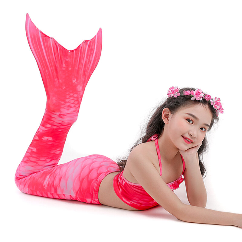 Crianças nadáveis sereia cauda para meninas natação maiô traje de sereia nyz loja