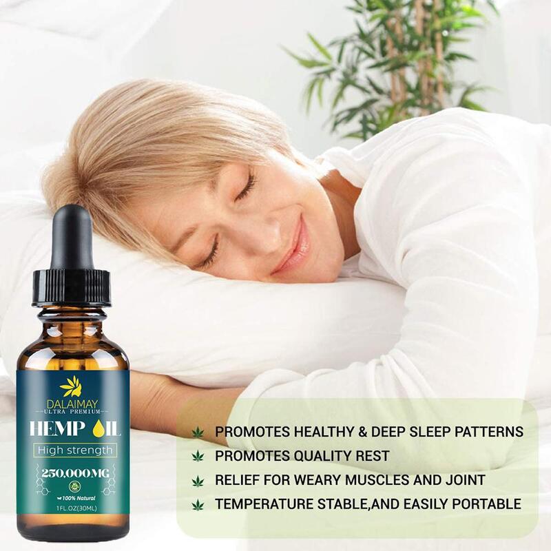 Óleo essencial de óleo de semente de cânhamo orgânico natural extrato de óleo para ansiedade & alívio do estresse melhorar o sono calmante fadiga óleo de massagem corporal