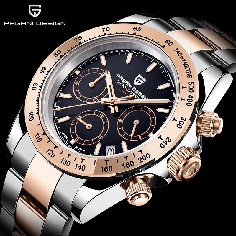 PAGANI DESIGN Watch Men Sport Quartz Watch Top Brand Luxury Full Steel Waterproof Wrist Watch Relogio Masculino Zegarek Meski