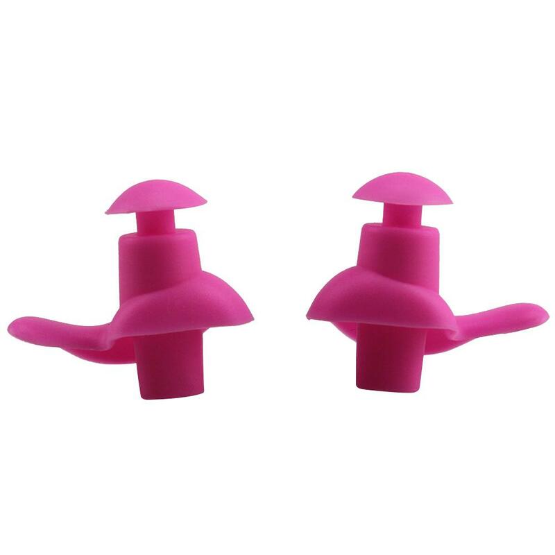 1 Pair Earplugs Waterproof Soft Texture Earplugs Silicone Portable Ear Plugs for Water Sports Swimming Accessories W/Storage Box
