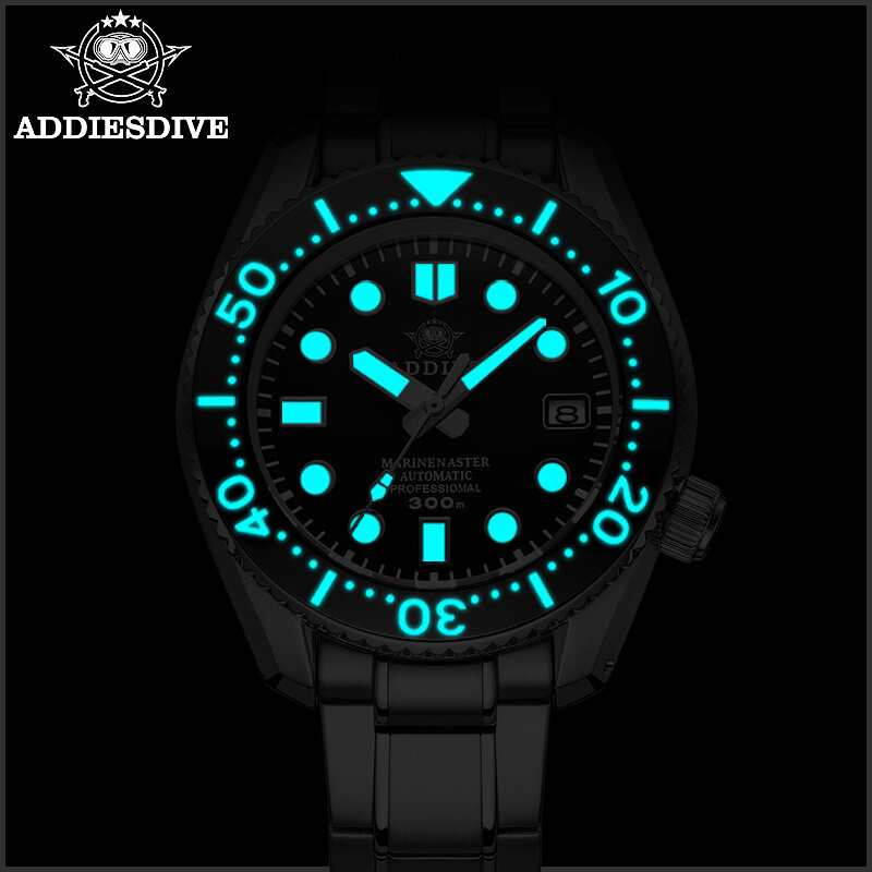 ADDIES 300m zegarek dla nurka ceramiczna ramka szkiełka zegarka zegarek nurkowy Super C3 zegarek świetlny mężczyźni automatyczne japonia NH35 mechaniczne zegarki mężczyźni