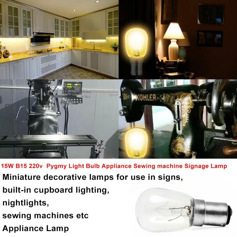 Ampoule de Machine à coudre 15W B15 220v, lampe domestique, projecteur