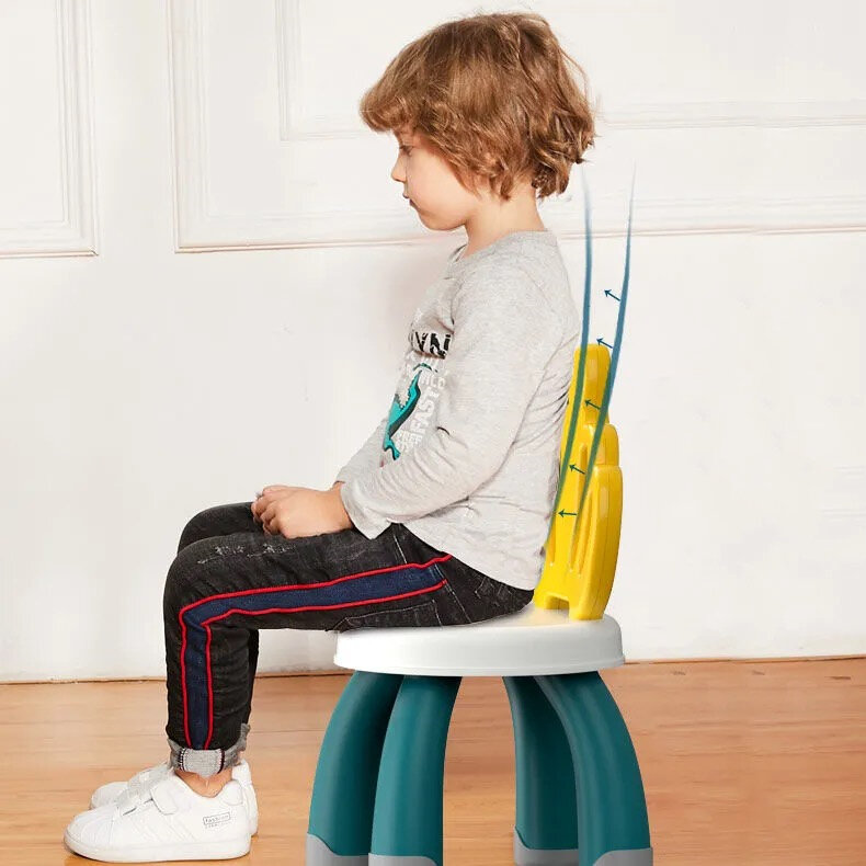 Crianças bonito coroa cadeira pp plástico estilo norte europeu engrossar jantar cadeira engrossar desenhos animados fezes para jardim de infância