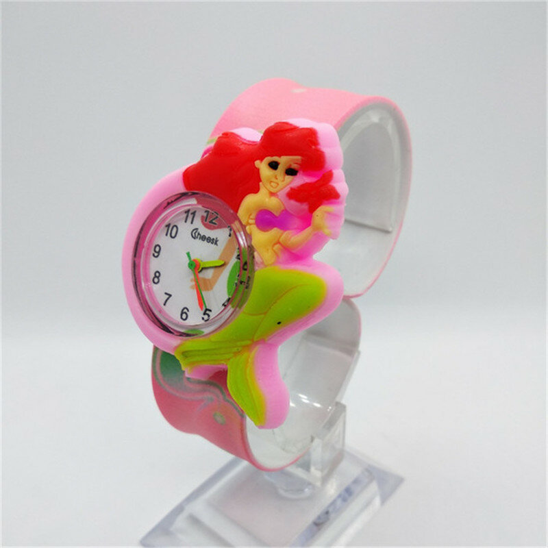 2020 새로운 아름 다운 여자 시계 어린이 핑크 만화 시계 다채로운 고무 손목 시계 여자 어린이 Montre Enfant