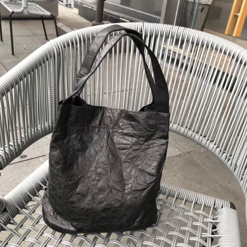 Женская сумка, сумка через плечо, сумка-мессенджер, винтажная дамская сумка из крафт-бумаги большой вместимости, модные роскошные сумки чер...