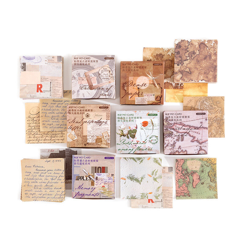 100 Uds por paquete dedo temperatura serie creativa de Mano cuenta mensaje material base decorativo Nota de papel pegajoso