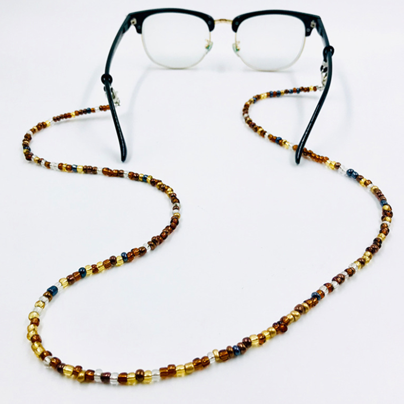 Correa para el cuello de máscara de moda para mujer y niña, collar de cadena larga para gafas, cordón para gafas, joyería de perlas de imitación de estrella