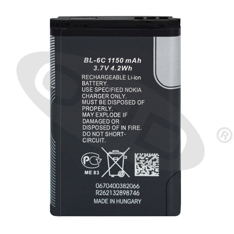 OHD Original High Quality Battery BL-6C BL 6C BL6C For Nokia 2115i 2865i 6015i 6016i 6019i 6165i 6235 1100mAh