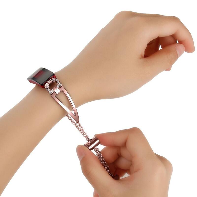 Horloge Armband Voor Fitbit Inspire Crystal Rvs Metalen Polsband Voor Inspire Hr Strap Band Correa Fitbit 62013
