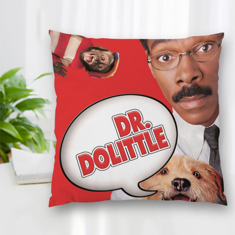 Taie d'oreiller décorative personnalisée film docteur Dolittle, carrée à fermeture éclair, meilleur cadeau 20x20cm 35x35cm 40x40cm